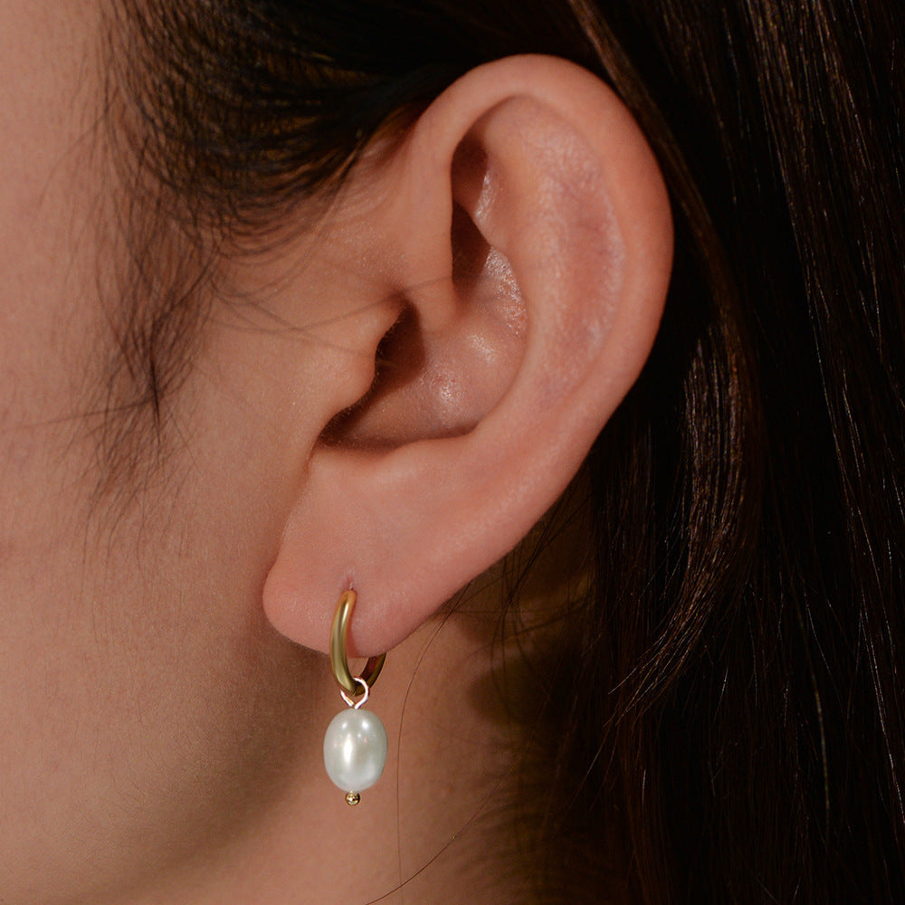 Boucles d'oreilles perle de culture