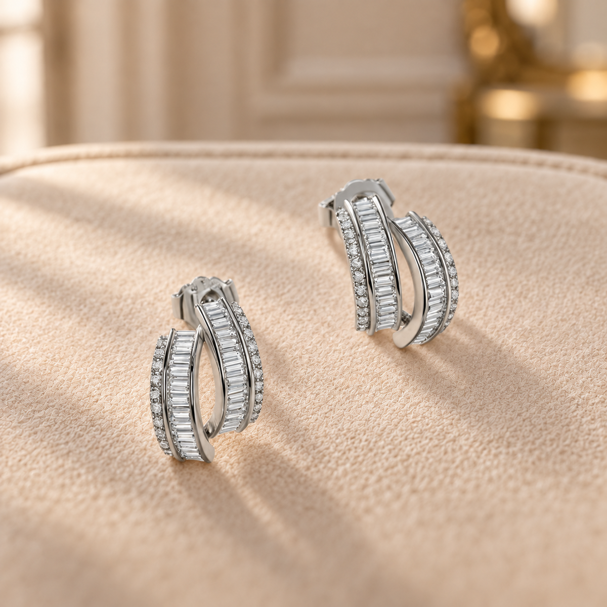 Dormeuses créoles moissanite